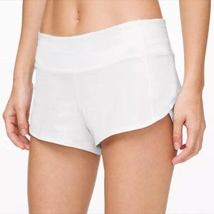 Lululemon White Speed Up Short 2.5" (Size 6)